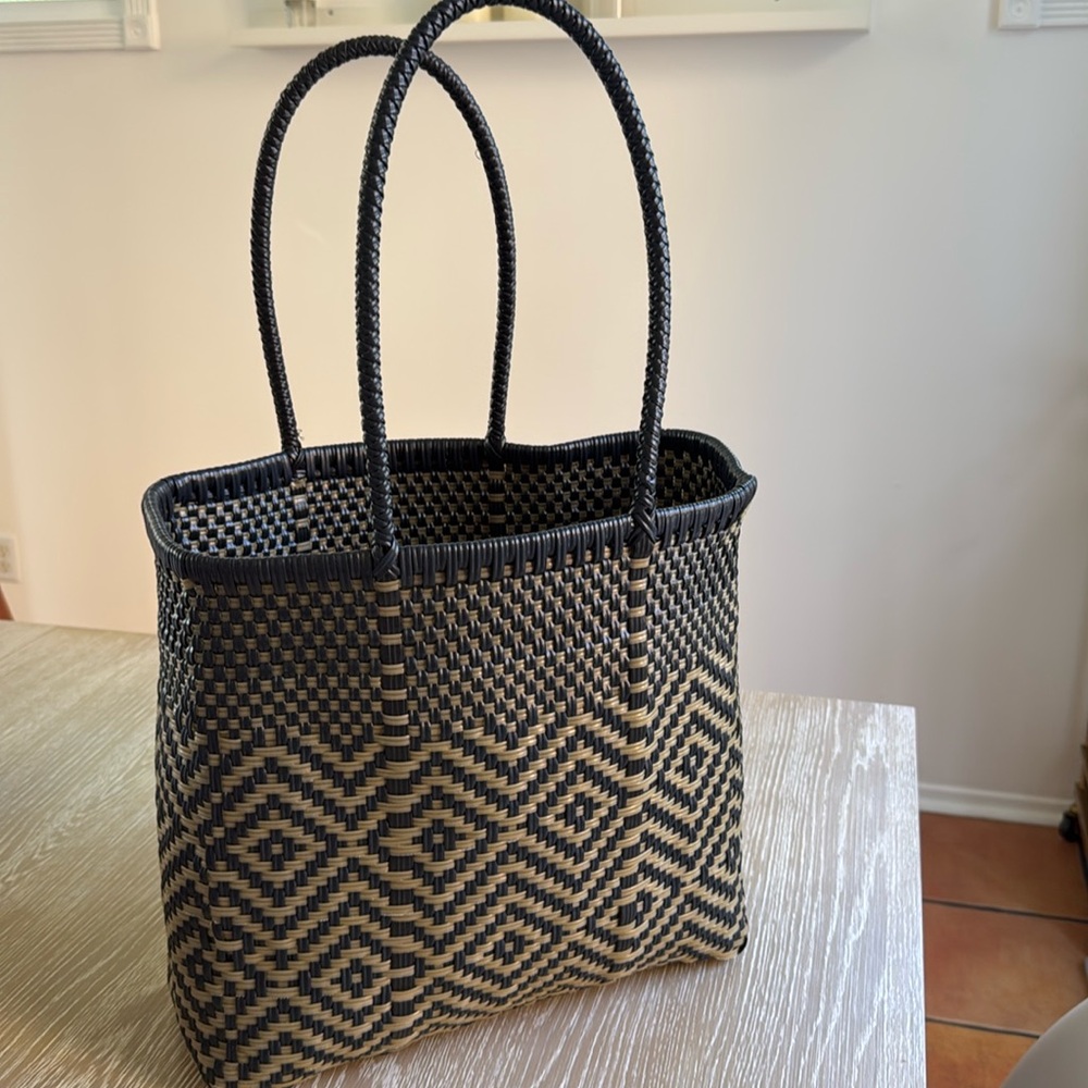 Woven Beach Tote Modern Organic Trendy